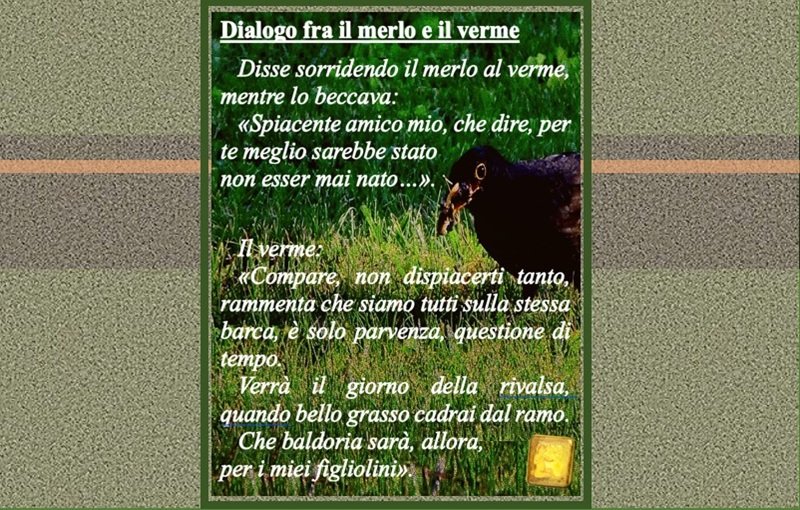 Dialogo fra il merlo e il verme